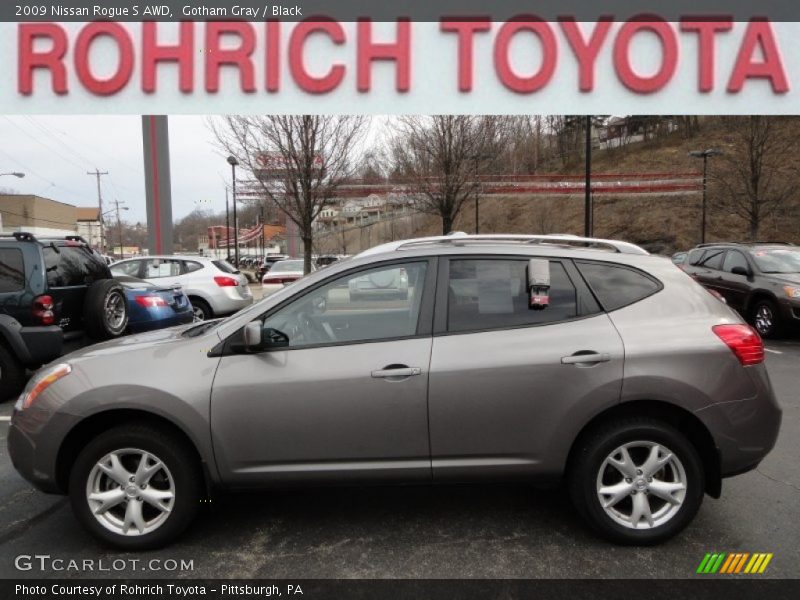 Gotham Gray / Black 2009 Nissan Rogue S AWD