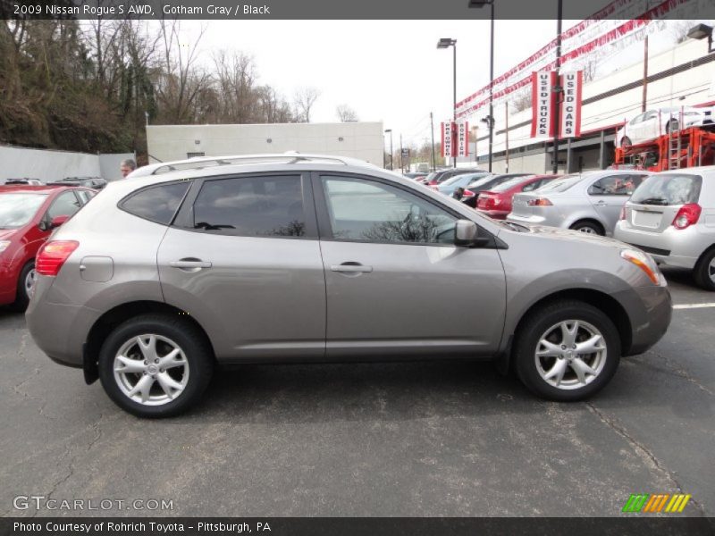 Gotham Gray / Black 2009 Nissan Rogue S AWD