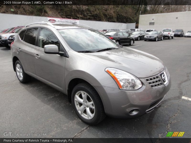 Gotham Gray / Black 2009 Nissan Rogue S AWD