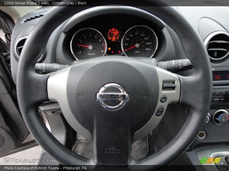 Gotham Gray / Black 2009 Nissan Rogue S AWD