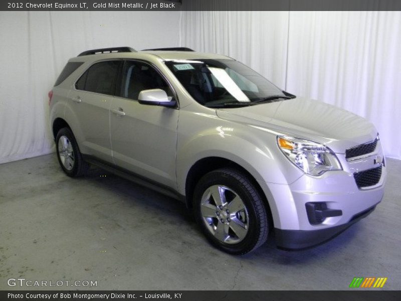 Gold Mist Metallic / Jet Black 2012 Chevrolet Equinox LT