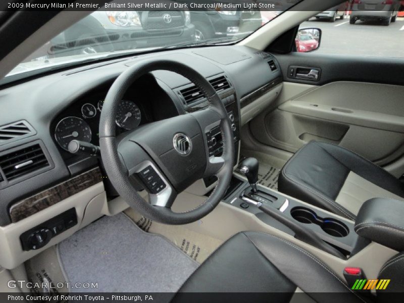 Brilliant Silver Metallic / Dark Charcoal/Medium Light Stone 2009 Mercury Milan I4 Premier