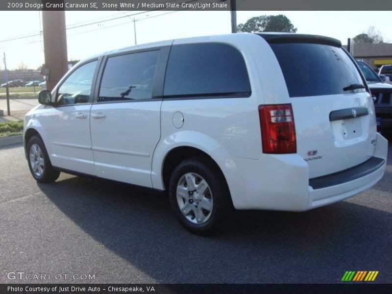 Stone White / Medium Slate Gray/Light Shale 2009 Dodge Grand Caravan SE