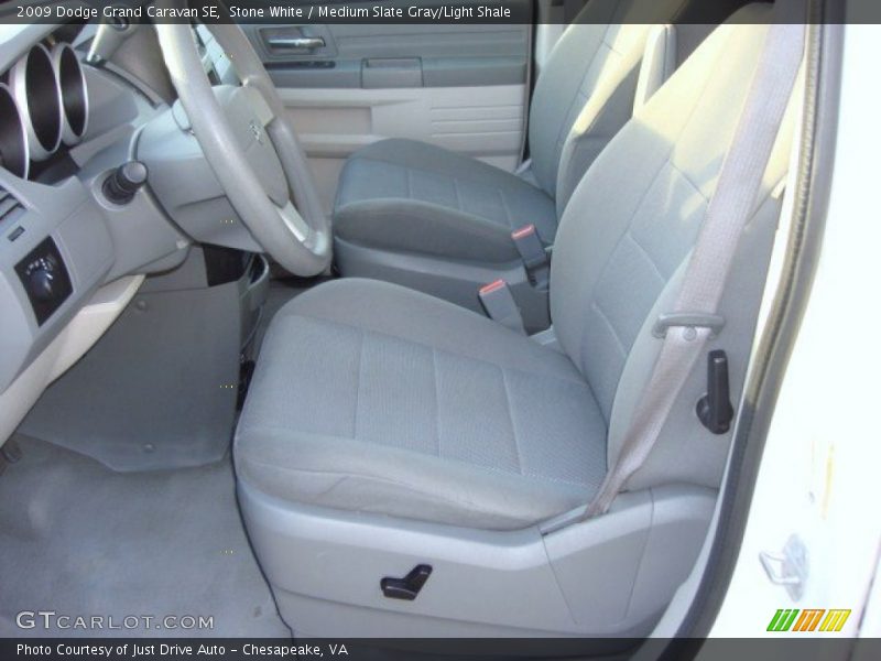 Stone White / Medium Slate Gray/Light Shale 2009 Dodge Grand Caravan SE