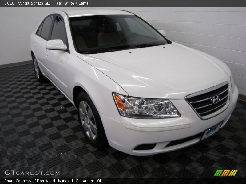Pearl White / Camel 2010 Hyundai Sonata GLS