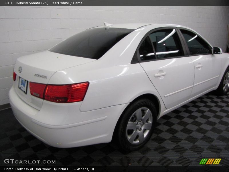 Pearl White / Camel 2010 Hyundai Sonata GLS