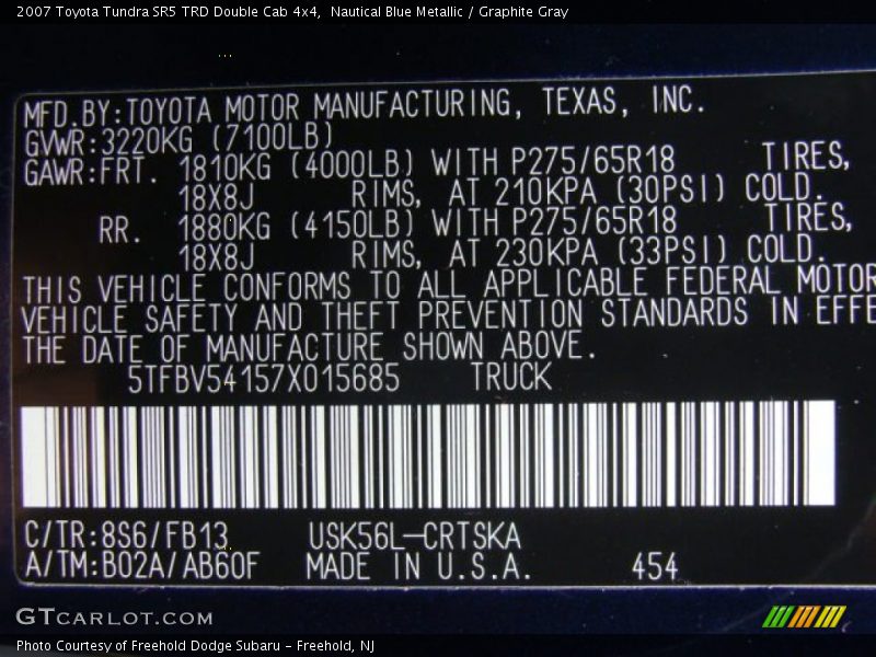 8S6 - 2007 Toyota Tundra SR5 TRD Double Cab 4x4