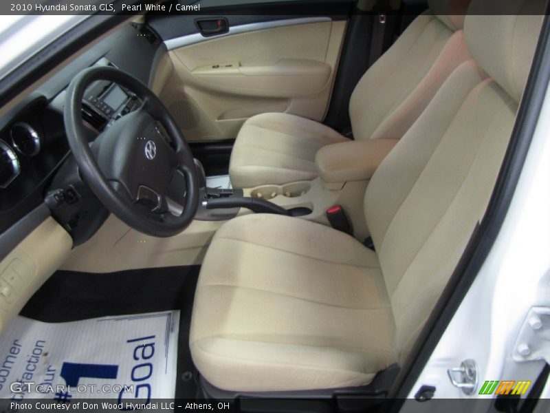 Pearl White / Camel 2010 Hyundai Sonata GLS