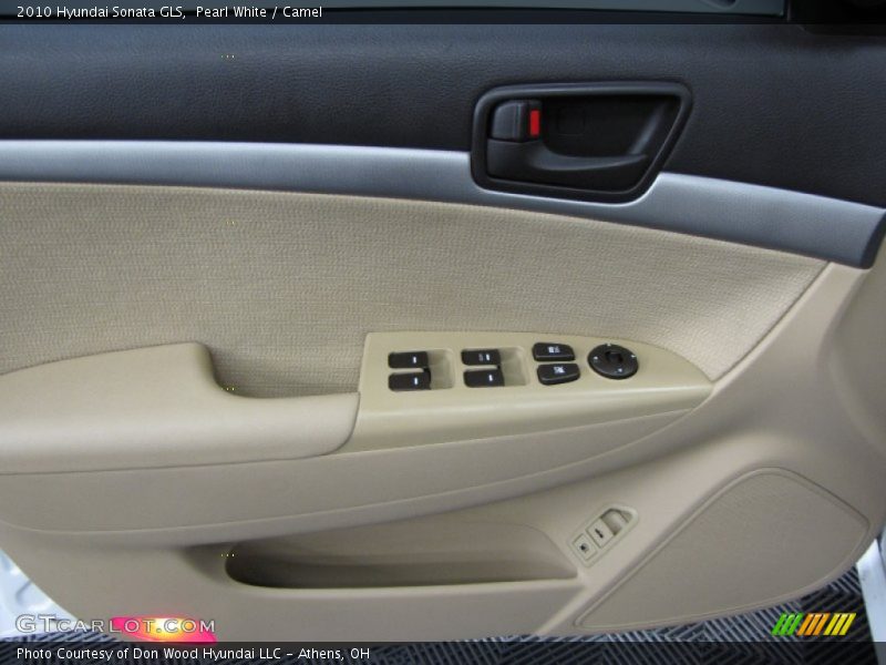 Pearl White / Camel 2010 Hyundai Sonata GLS