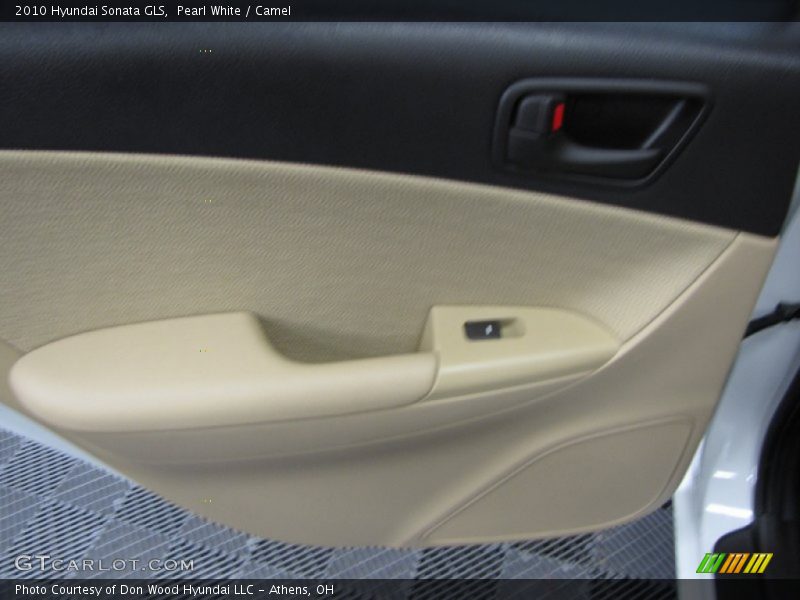 Pearl White / Camel 2010 Hyundai Sonata GLS