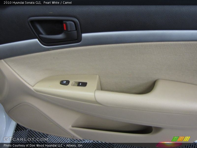 Pearl White / Camel 2010 Hyundai Sonata GLS