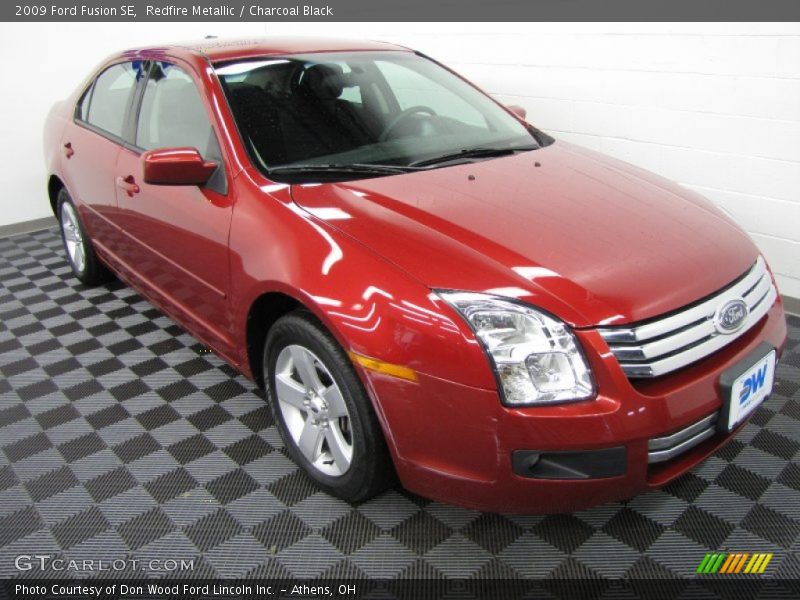 Redfire Metallic / Charcoal Black 2009 Ford Fusion SE