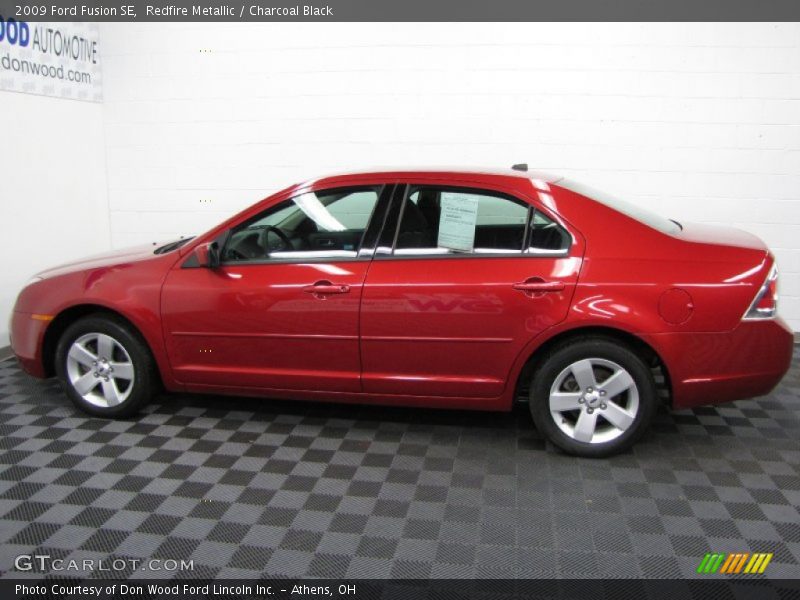 Redfire Metallic / Charcoal Black 2009 Ford Fusion SE