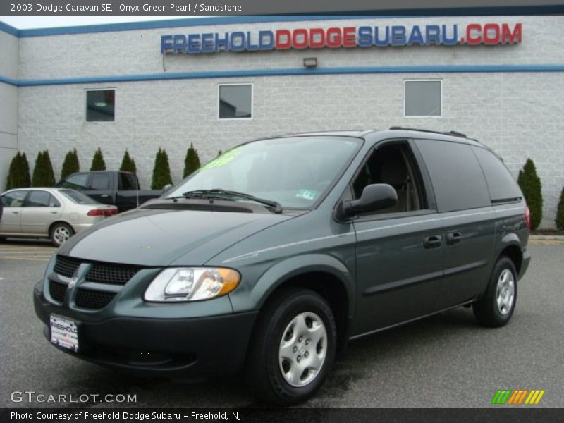 Onyx Green Pearl / Sandstone 2003 Dodge Caravan SE
