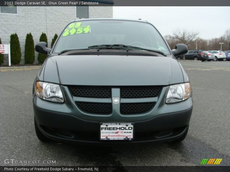 Onyx Green Pearl / Sandstone 2003 Dodge Caravan SE
