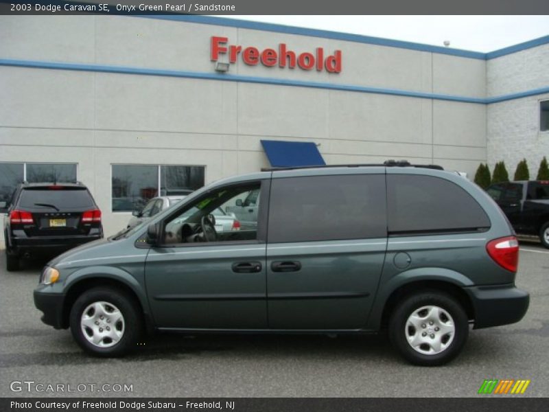 Onyx Green Pearl / Sandstone 2003 Dodge Caravan SE