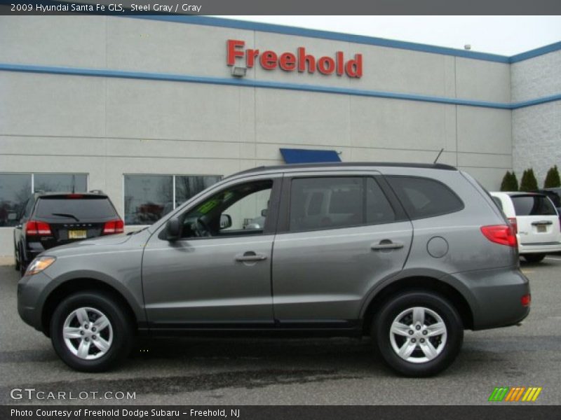 Steel Gray / Gray 2009 Hyundai Santa Fe GLS