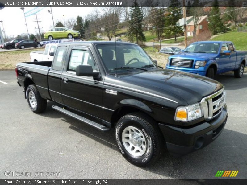 Black / Medium Dark Flint 2011 Ford Ranger XLT SuperCab 4x4