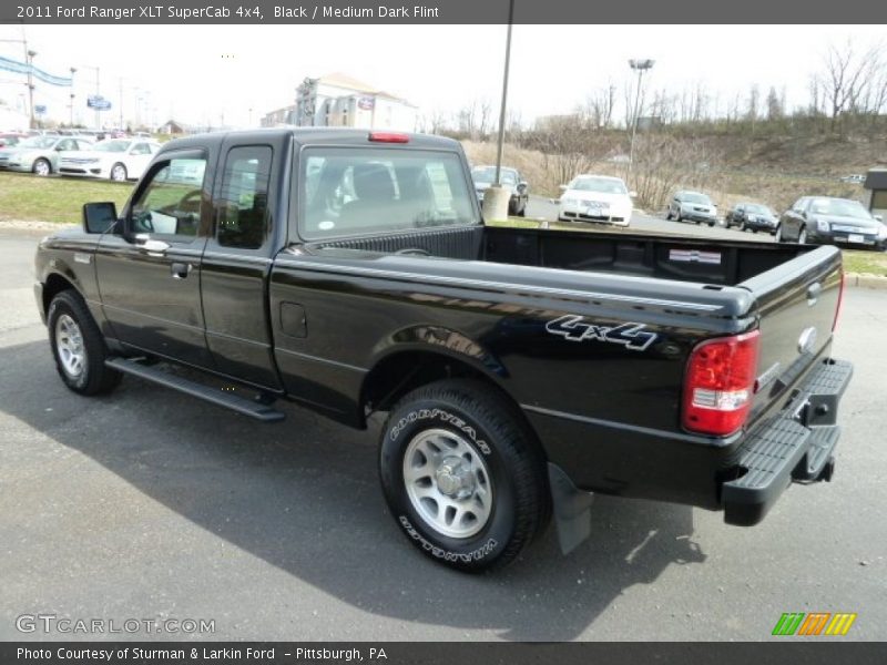 Black / Medium Dark Flint 2011 Ford Ranger XLT SuperCab 4x4