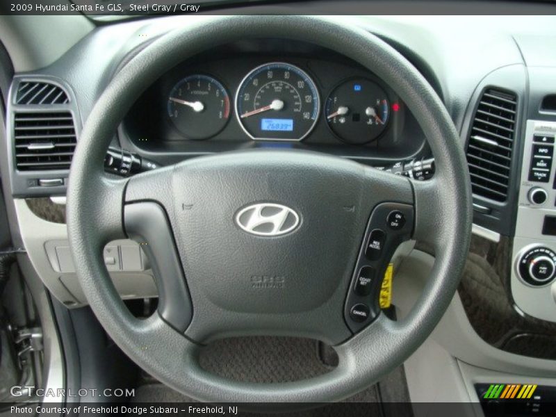 Steel Gray / Gray 2009 Hyundai Santa Fe GLS