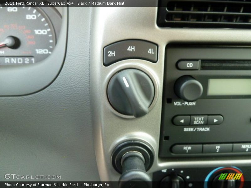 Black / Medium Dark Flint 2011 Ford Ranger XLT SuperCab 4x4