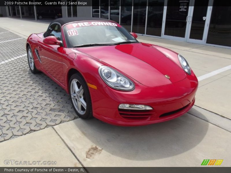 Guards Red / Sand Beige 2009 Porsche Boxster