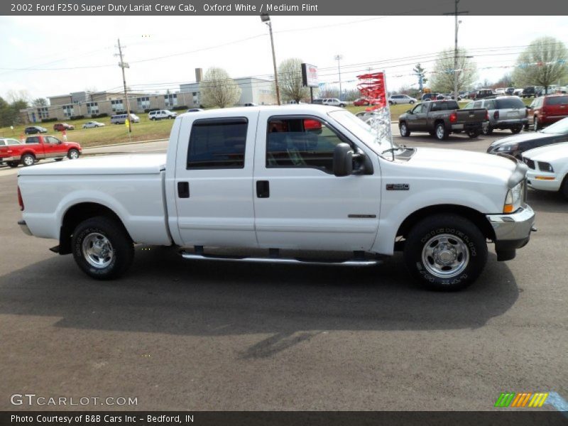 Oxford White / Medium Flint 2002 Ford F250 Super Duty Lariat Crew Cab