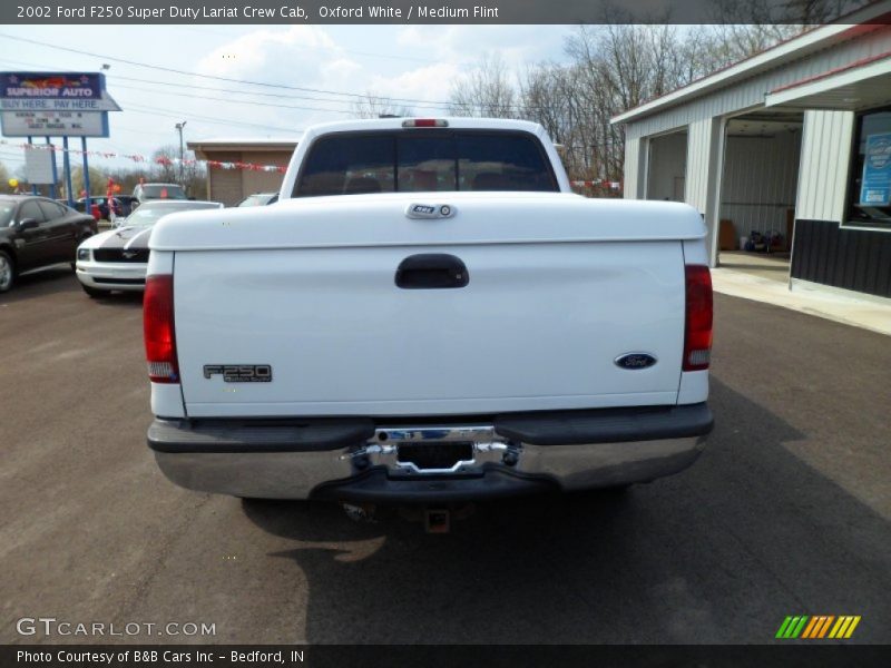 Oxford White / Medium Flint 2002 Ford F250 Super Duty Lariat Crew Cab