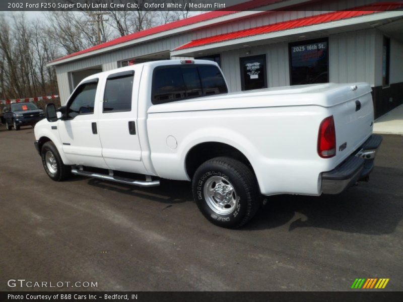 Oxford White / Medium Flint 2002 Ford F250 Super Duty Lariat Crew Cab