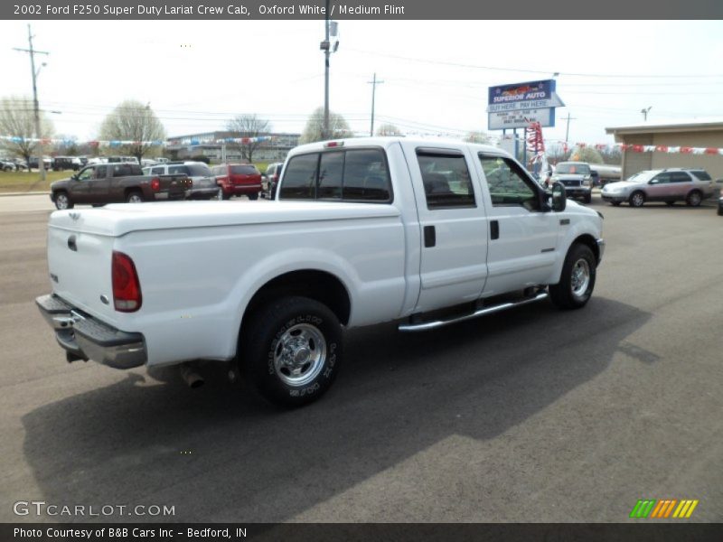 Oxford White / Medium Flint 2002 Ford F250 Super Duty Lariat Crew Cab