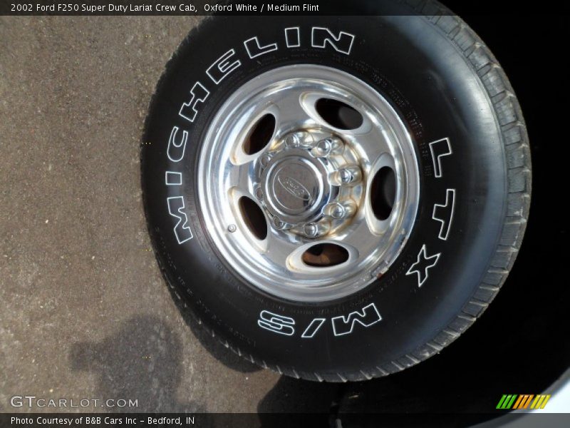 Oxford White / Medium Flint 2002 Ford F250 Super Duty Lariat Crew Cab