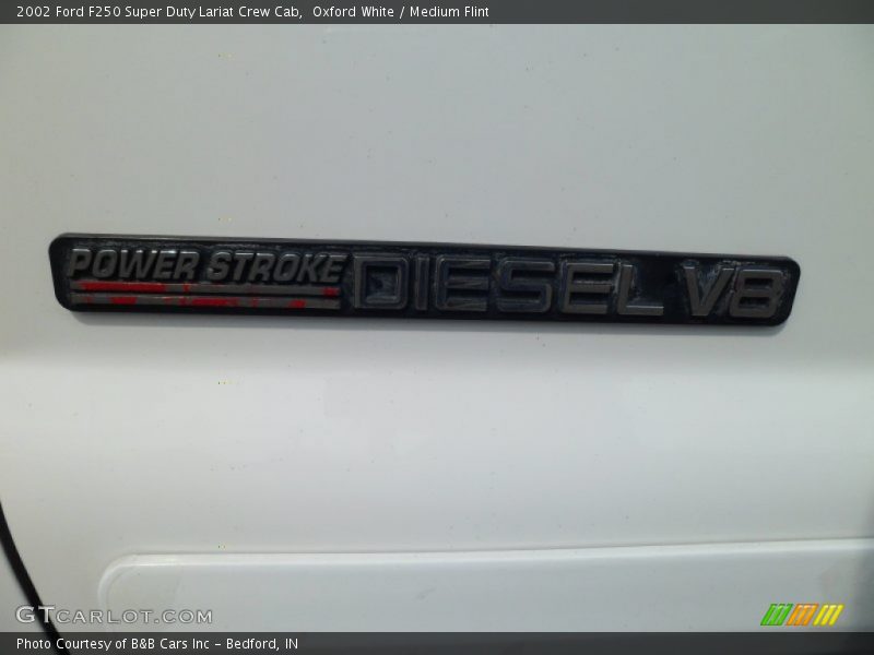 Oxford White / Medium Flint 2002 Ford F250 Super Duty Lariat Crew Cab