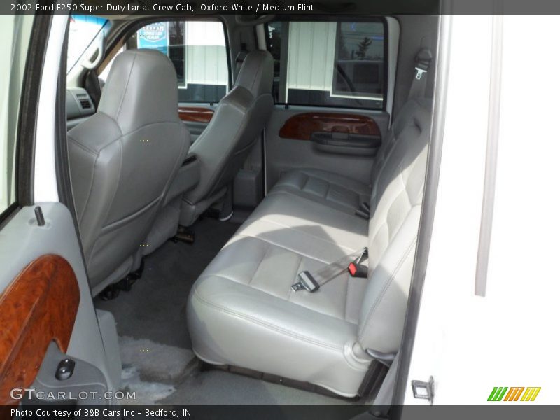 Oxford White / Medium Flint 2002 Ford F250 Super Duty Lariat Crew Cab