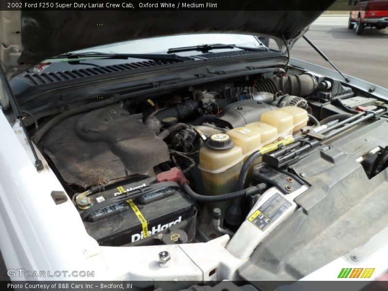 Oxford White / Medium Flint 2002 Ford F250 Super Duty Lariat Crew Cab