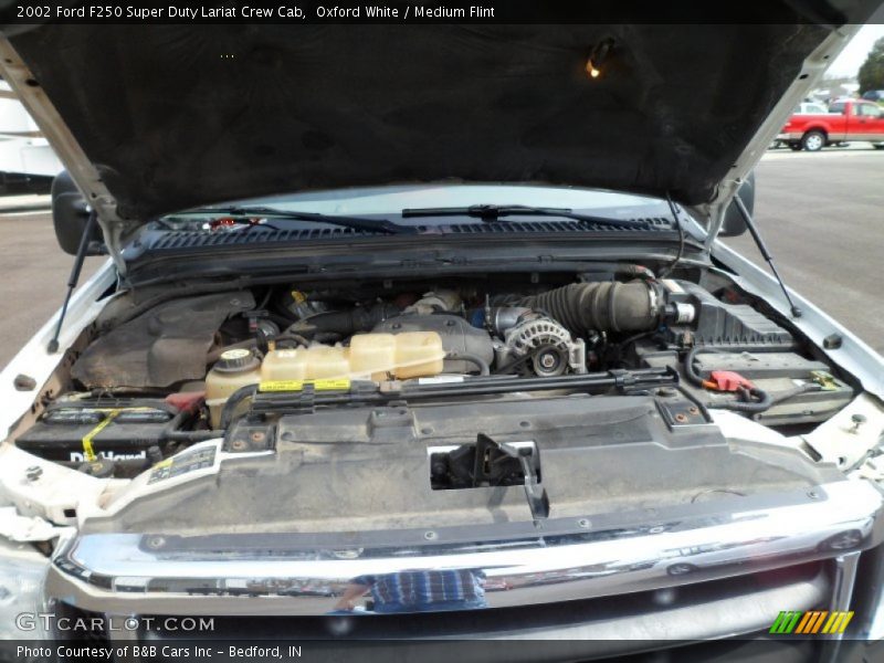 Oxford White / Medium Flint 2002 Ford F250 Super Duty Lariat Crew Cab