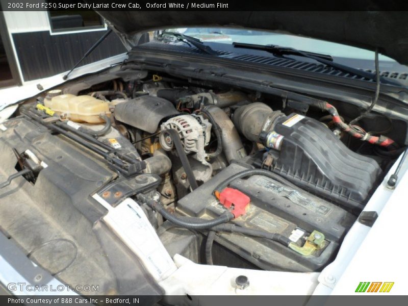 Oxford White / Medium Flint 2002 Ford F250 Super Duty Lariat Crew Cab