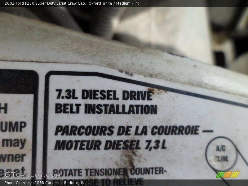 Oxford White / Medium Flint 2002 Ford F250 Super Duty Lariat Crew Cab