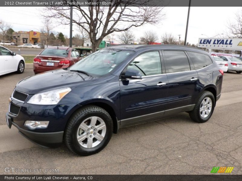Dark Blue Metallic / Ebony 2012 Chevrolet Traverse LT AWD