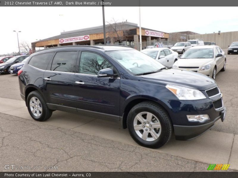 Dark Blue Metallic / Ebony 2012 Chevrolet Traverse LT AWD