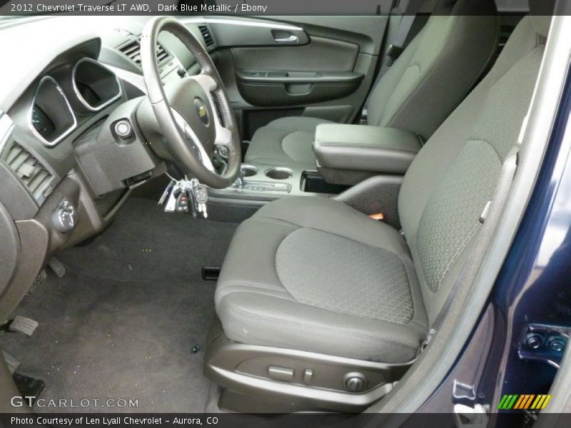 Dark Blue Metallic / Ebony 2012 Chevrolet Traverse LT AWD