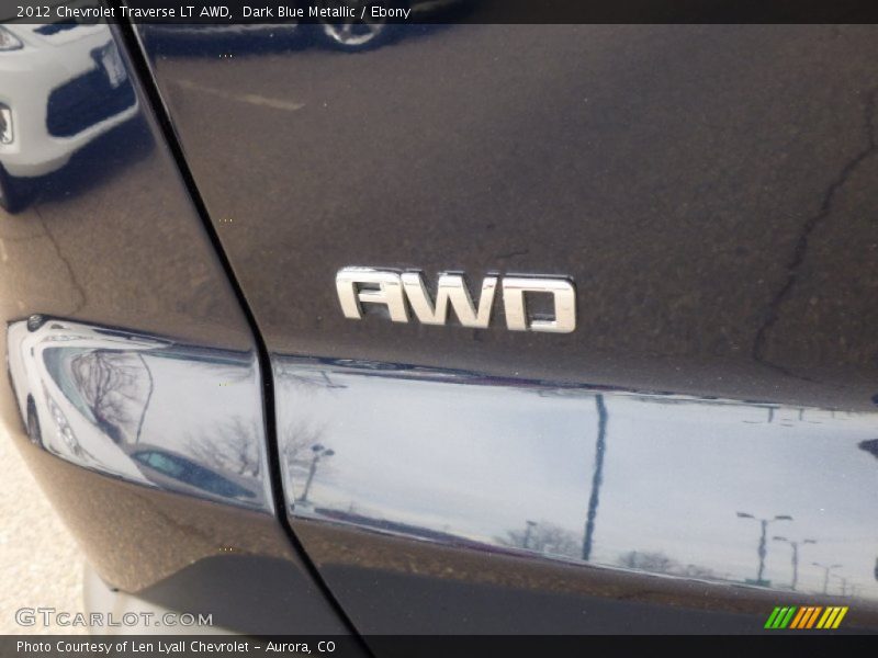 Dark Blue Metallic / Ebony 2012 Chevrolet Traverse LT AWD