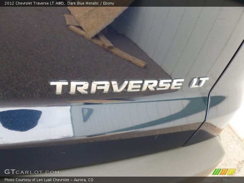 Dark Blue Metallic / Ebony 2012 Chevrolet Traverse LT AWD