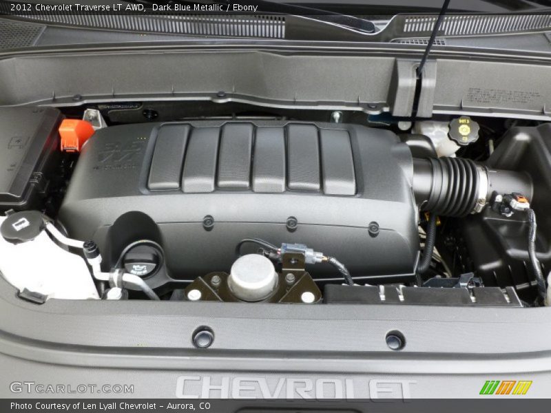 Dark Blue Metallic / Ebony 2012 Chevrolet Traverse LT AWD