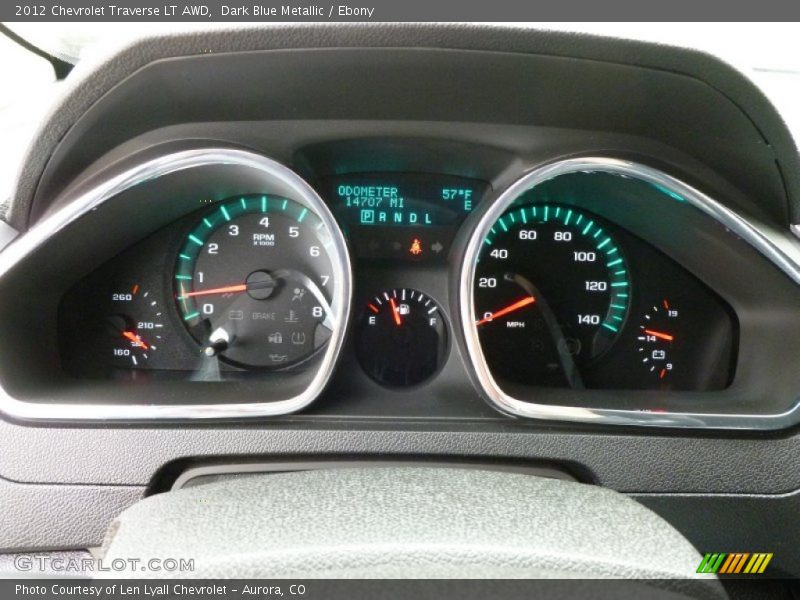 Dark Blue Metallic / Ebony 2012 Chevrolet Traverse LT AWD
