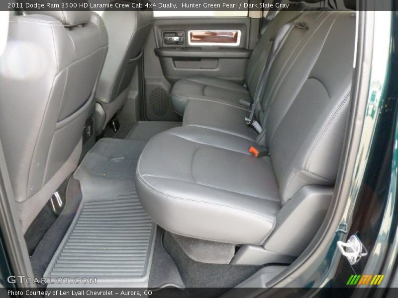 Rear Seat of 2011 Ram 3500 HD Laramie Crew Cab 4x4 Dually