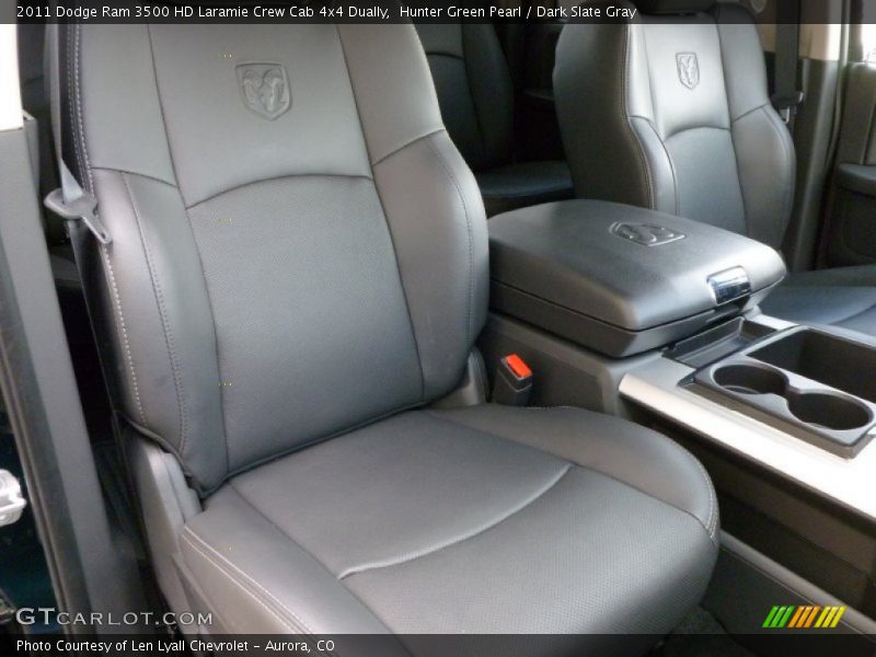 Hunter Green Pearl / Dark Slate Gray 2011 Dodge Ram 3500 HD Laramie Crew Cab 4x4 Dually