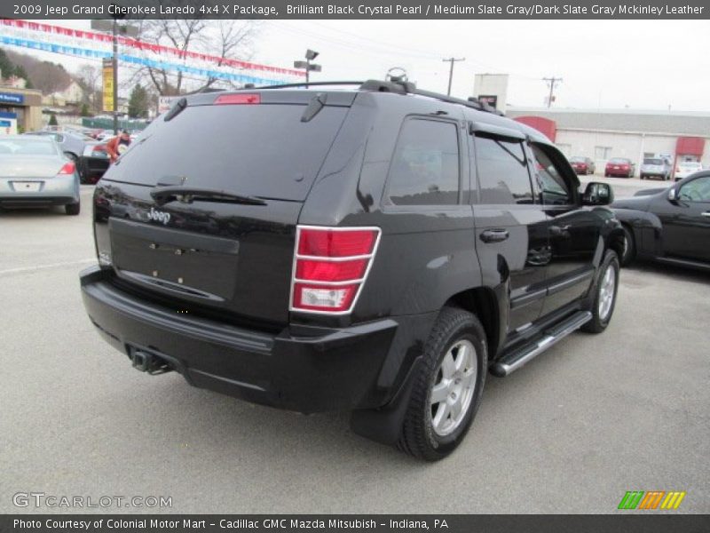 Brilliant Black Crystal Pearl / Medium Slate Gray/Dark Slate Gray Mckinley Leather 2009 Jeep Grand Cherokee Laredo 4x4 X Package