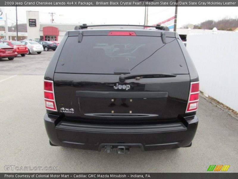 Brilliant Black Crystal Pearl / Medium Slate Gray/Dark Slate Gray Mckinley Leather 2009 Jeep Grand Cherokee Laredo 4x4 X Package