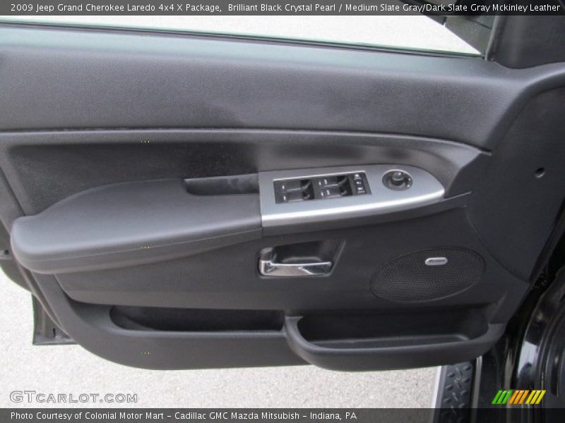 Brilliant Black Crystal Pearl / Medium Slate Gray/Dark Slate Gray Mckinley Leather 2009 Jeep Grand Cherokee Laredo 4x4 X Package