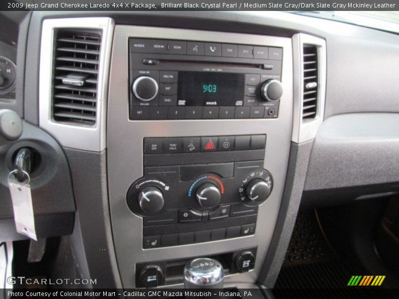 Brilliant Black Crystal Pearl / Medium Slate Gray/Dark Slate Gray Mckinley Leather 2009 Jeep Grand Cherokee Laredo 4x4 X Package